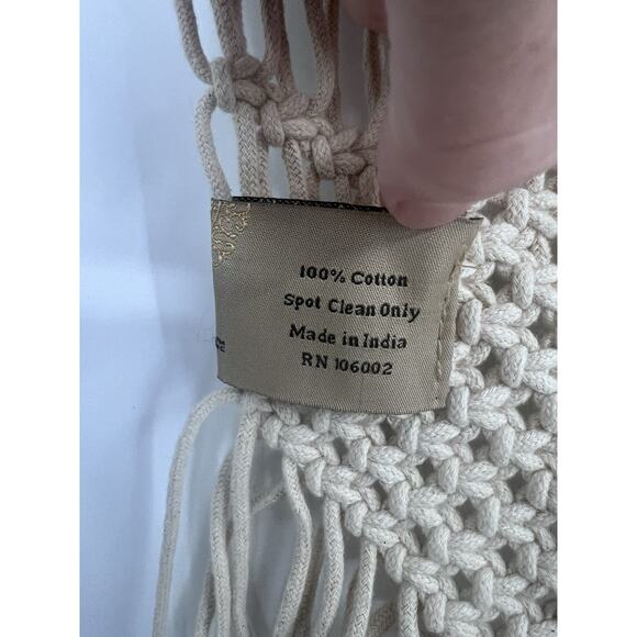 Passport To India Handmade Macrame Window Valance 44x25 Boho - Picture 5 of 5